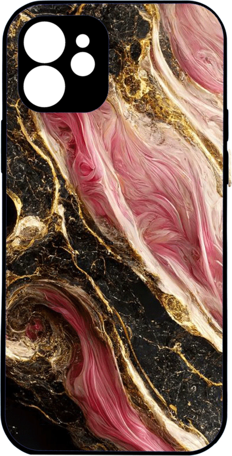 Marblre Black-Gold-Pink - Motorola Moto G85 5G