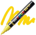 Mαρκαδόρος Uni Posca PC-5BR Brush 1-4mm Yellow