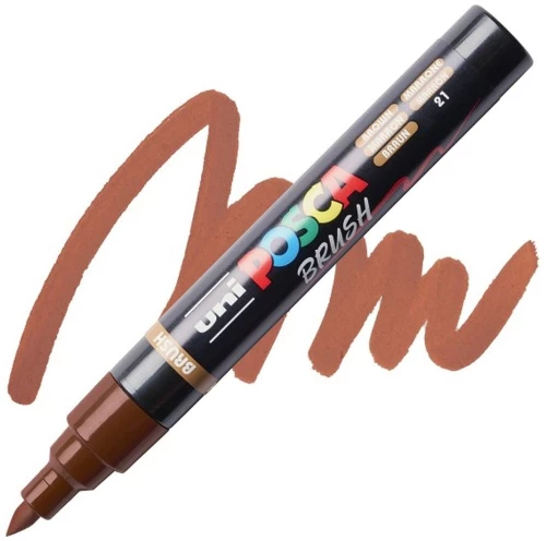 Mαρκαδόρος Uni Posca PC-5BR Brush 1-4mm Brown