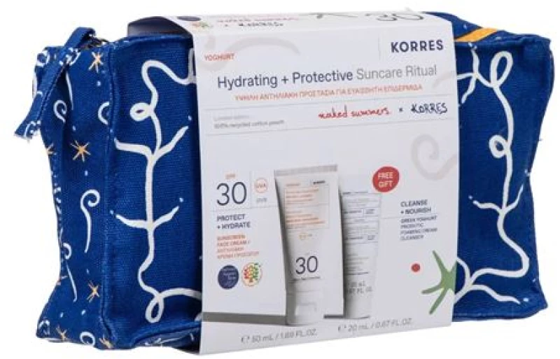 Korres Promo Suncare Ritual Yoghurt Face Cream SPF30 50ml & Probiotic Foaming Cleanser 20ml
