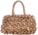 Ψάθινος τσαντα ώμου CN25011 - Χρυσό Bag to Bag