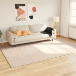 vidaXL Χαλί Τύπωμα Κρεμ 300 x 190 εκ. Πολυέστερ και PVC