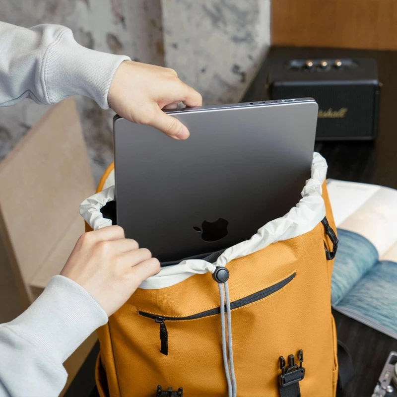 Σακίδιο Πλάτης / Backpack Tomtoc VintPack TA1 Τσάντα Μεταφοράς για Laptop έως 15.6" & Tablet έως 12.9" 22L - Yellow (TA1M1Y1)