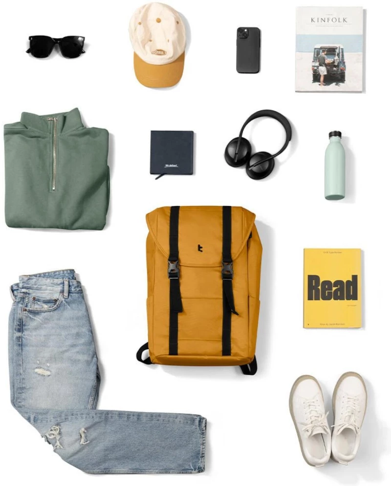 Σακίδιο Πλάτης / Backpack Tomtoc VintPack TA1 Τσάντα Μεταφοράς για Laptop έως 15.6" & Tablet έως 12.9" 22L - Yellow (TA1M1Y1)