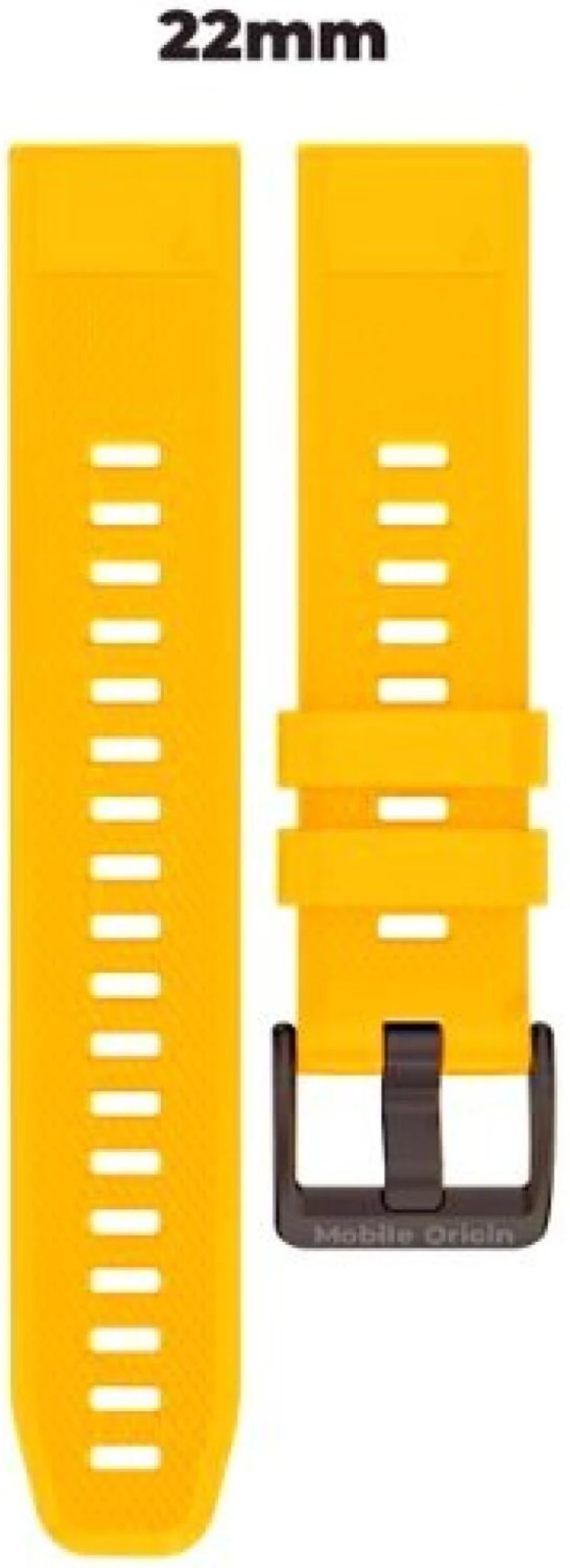 Λουράκι Garmin Watch 22mm Mobile Origin Easy Strap ES1 Quick Fit Σιλικόνης - Yellow (MO-ES22-YLW)