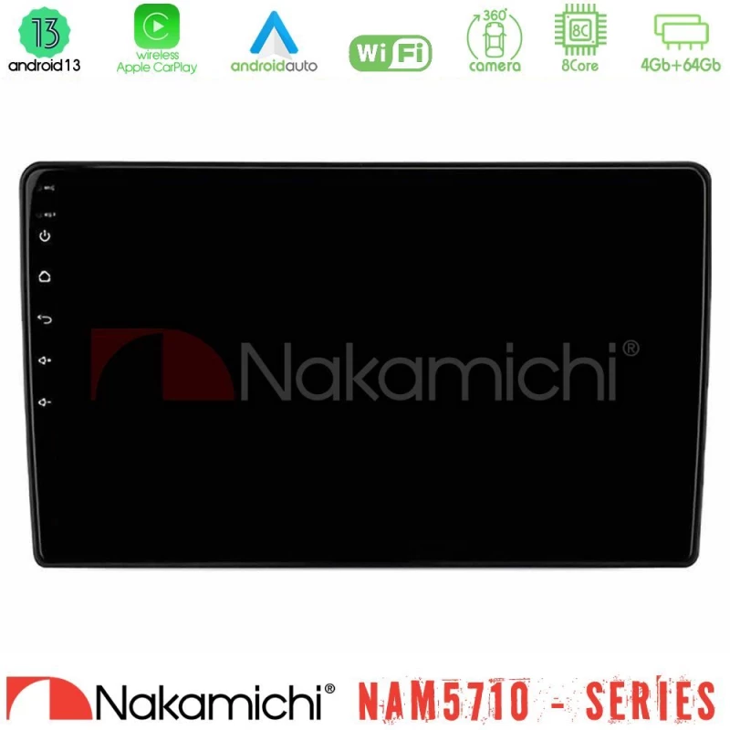 Nakamichi NAM5710 Series 8Core Android13 4+64GB  Ford Fiesta 2018-2024 Navigation Multimedia Tablet 10"