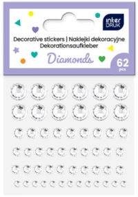 Διακοσμητικά Αυτοκόλλητα Interdruk Diamonds 62pcs 378262