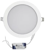 Adeleq Led Φωτιστικό Ψευδοροφής Αλουμινίου Στρογγυλό 18W 6300K 120ο Λευκό 21-018100