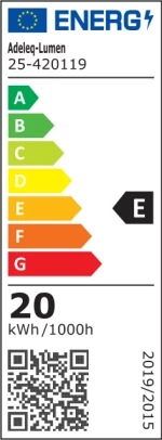 Adeleq Σποτ Ράγας 4 Γραμμών LED 20W Ντιμαριζόμενο 230V 4000K 38 Μοιρών Μαύρο 25-420119