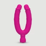 Διπλός Ρεαλιστικός Δονητής Σιλικόνης Jojo Double Realistic Silicone Vibrator - Ροζ