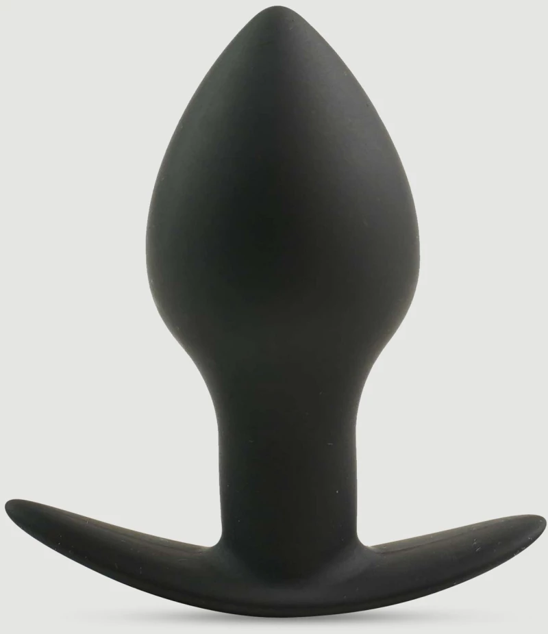 Πρωκτική Σφήνα Σιλικόνης Anal Intruder Large Silicone Round Butt Plug - Μαύρη