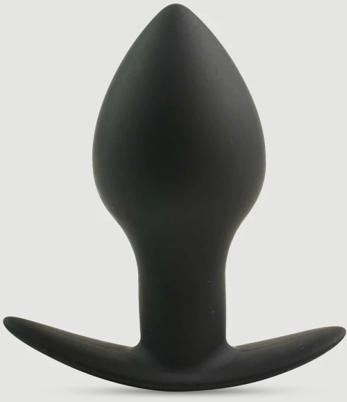 Πρωκτική Σφήνα Σιλικόνης Anal Intruder Large Silicone Round Butt Plug - Μαύρη