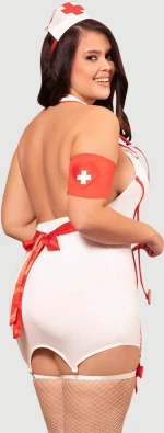 Plus Size Στολή Νοσοκόμας Halter Sexy Nurse Costume with Head Wear