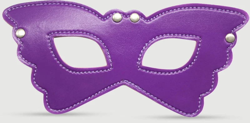 Δερμάτινη Μάσκα Ματιών Σε Σχήμα Πεταλούδας Leather Butterfly Eye Mask – Μωβ