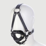 O Ring Gag Με Χείλη Σιλικόνης & Λουρί Σιαγώνας O Ring Gag With Silicone Lips & Jaw Strap - Μαύρο