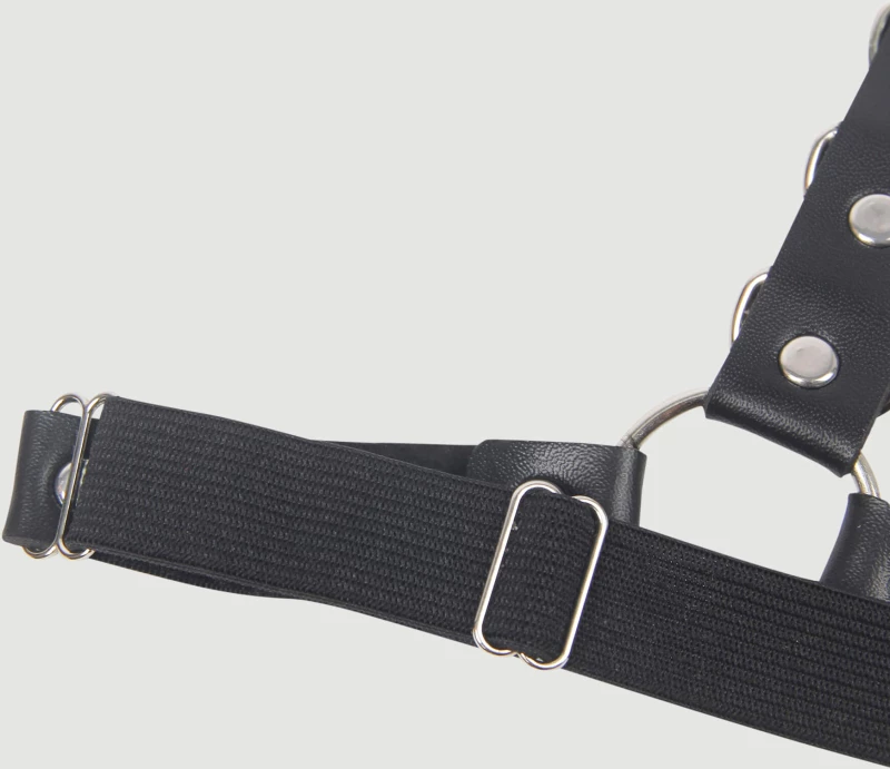Harness με Αλυσίδες Leather Bondage Chain Garters - Μαύρο