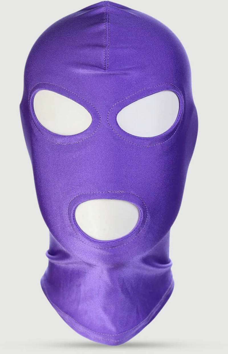 Κουκούλα Με Άνοιγμα Ματιών & Στόματος Full Head Hood With Eyes & Mouth Opening – Μωβ