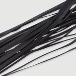 Δερμάτινο Flogger Με Διάφανη Ανάγλυφη Λαβή Leather Flogger With Embossed Transparent Handle – Μαύρο