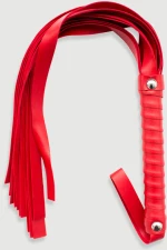 Flogger Με Δερμάτινες Ουρές & Λαβή Με Τρουκς Flogger With Leather Tails & Riveted Handle - Κόκκινο