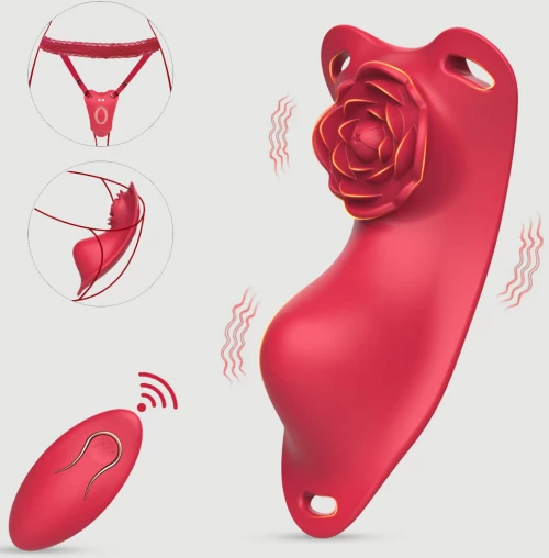 Ασύρματος Δονητής Butterfly Εσωρούχου The Flower Butterfly Remote Controlled Wearable Vibrator - Κόκκινος