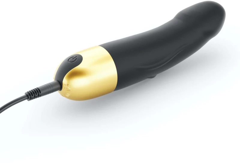 Κυρτός Ρεαλιστικός Δονητής Σιλικόνης Real Vibration S 2.0 Curved Realistic Silicone Vibrator - Μαύρος