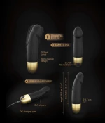 Κυρτός Ρεαλιστικός Δονητής Σιλικόνης Real Vibration S 2.0 Curved Realistic Silicone Vibrator - Μαύρος