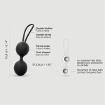 Κολπικές Μπάλες Σιλικόνης Dual Silicone Kegel Balls - Μαύρες