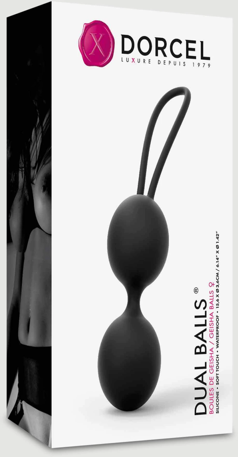 Κολπικές Μπάλες Σιλικόνης Dual Silicone Kegel Balls - Μαύρες