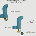 Δονητής Δαχτύλου Σιλικόνης Touch Me Silicone Finger Vibrator - Πράσινος