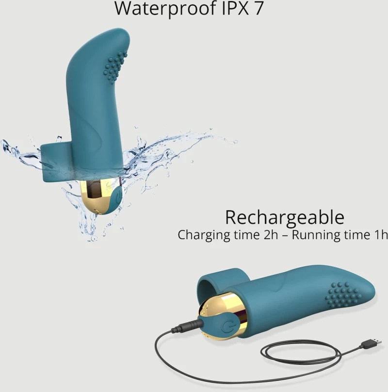 Δονητής Δαχτύλου Σιλικόνης Touch Me Silicone Finger Vibrator - Πράσινος