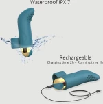 Δονητής Δαχτύλου Σιλικόνης Touch Me Silicone Finger Vibrator - Πράσινος