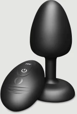 Ασύρματη Δονούμενη Σφήνα Σιλικόνης Geisha Remote Controlled Silicone Vibrating Infinite Butt Plug Large - Μαύρη