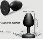 Ασύρματη Δονούμενη Σφήνα Σιλικόνης Geisha Remote Controlled Silicone Vibrating Infinite Butt Plug Large - Μαύρη