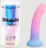 Premium Dildo Σιλικόνης με Βεντούζα Dildolls Utopia Premium Silicone X-Large Dildo With Suction Cup - Ροζ/Μπλε