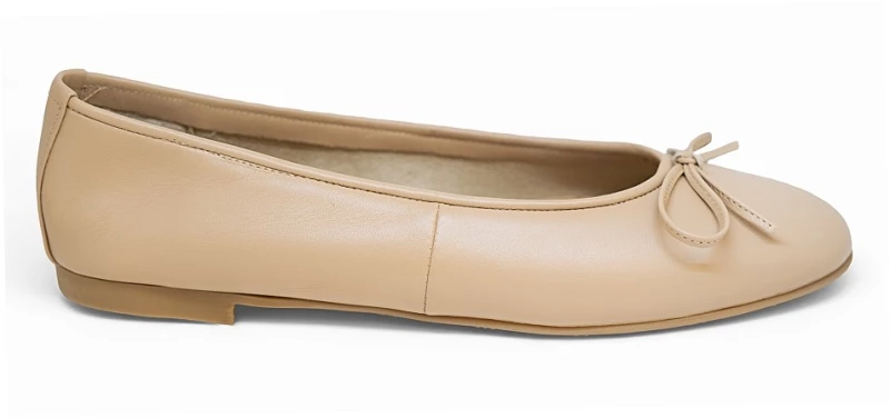 Bigshoes GA2137-13 Δερμάτινη Μπαλαρίνα Μπεζ