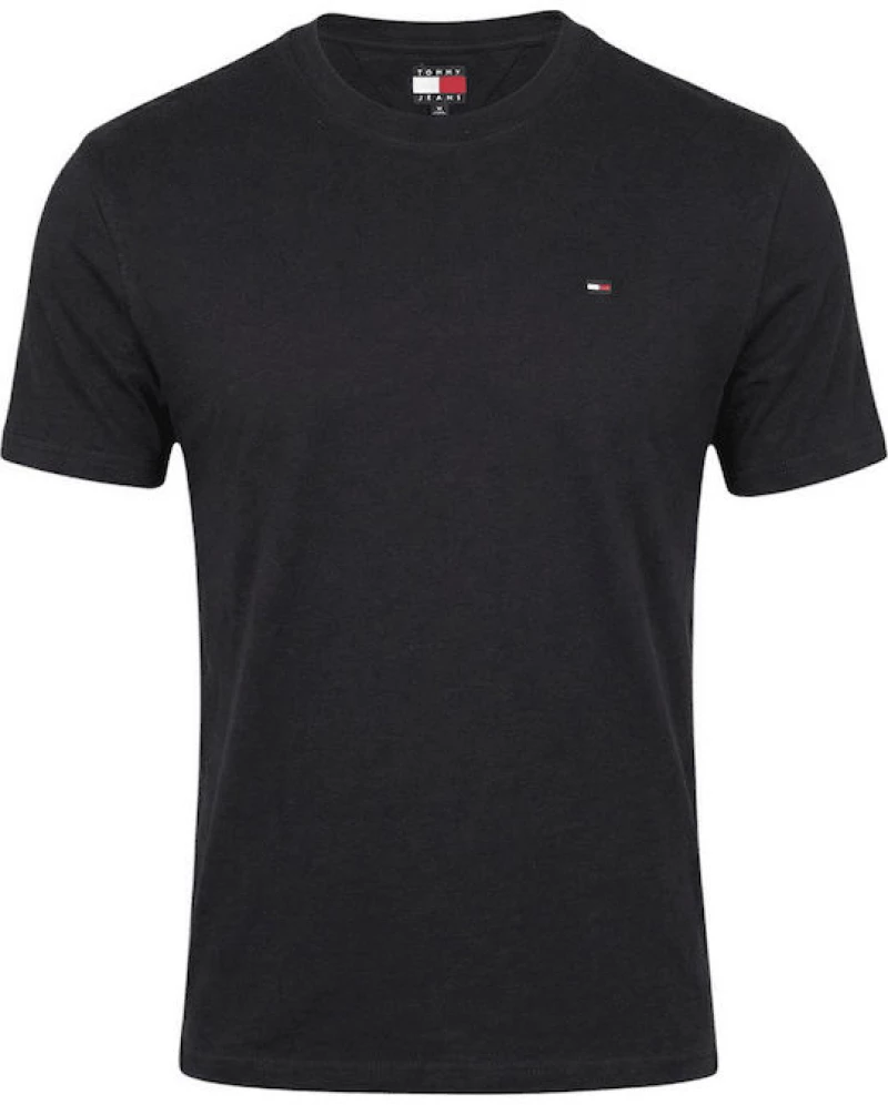 Tommy Jeans ανδρικό βαμβακερό regular t-shirt μαύρο DM0DM22504-BDS