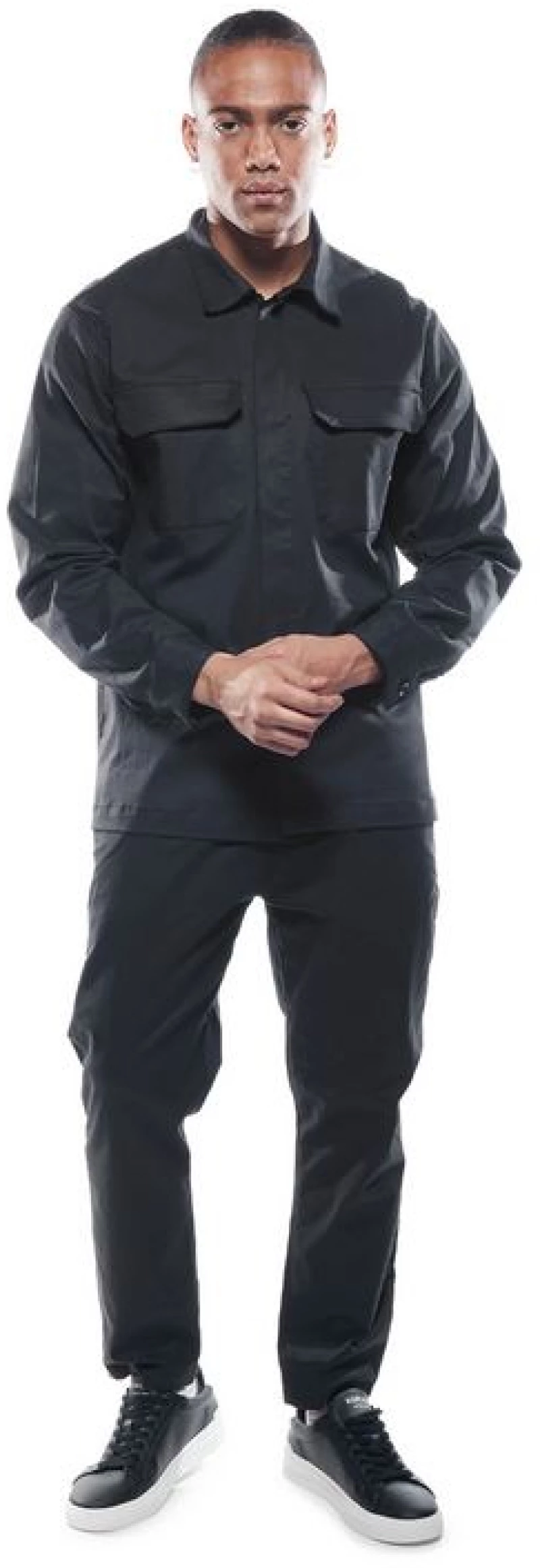 Cover Jeans ανδρικό παντελόνι chinos regular μαύρο Willy LM111-32 Black