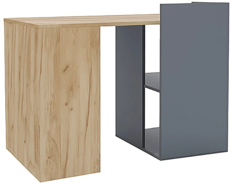 Γραφείο Iris Γραφίτη-Χρυσό Δρυς 112x55x85cm