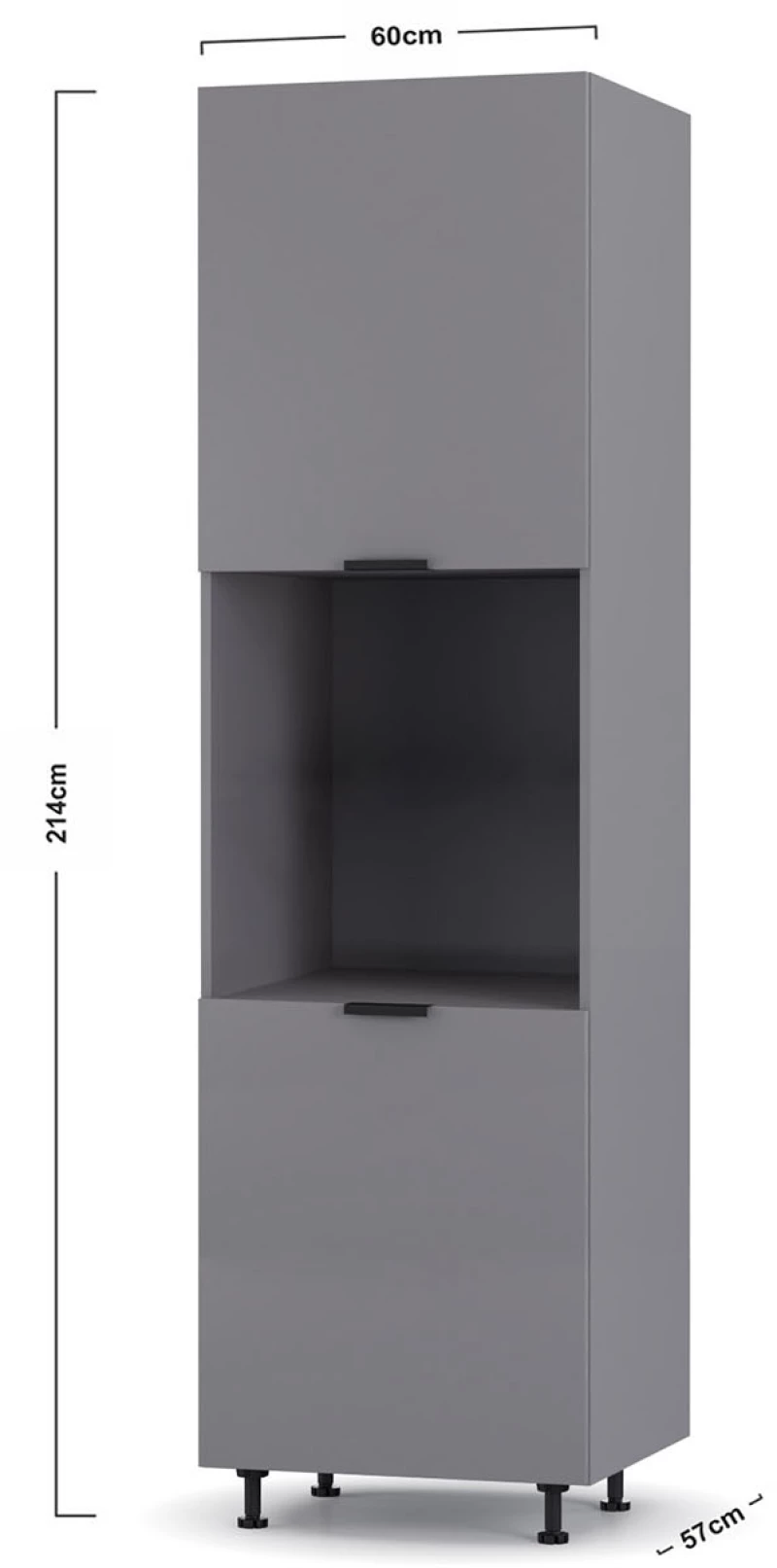Craft Στήλη Φούρνου Γραφίτη 60x57x214cm