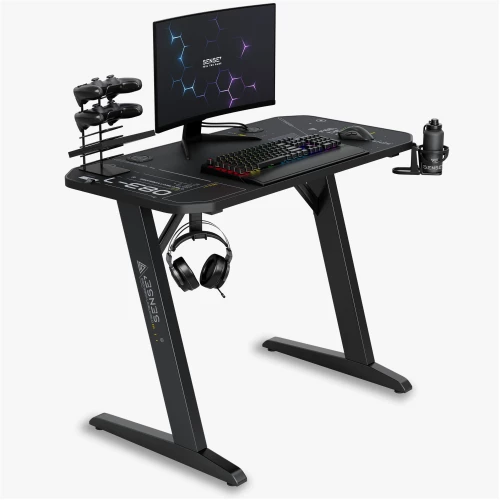 Gaming γραφείο SENSE7 Nomad Cybernetic Μαύρο 120x60 cm