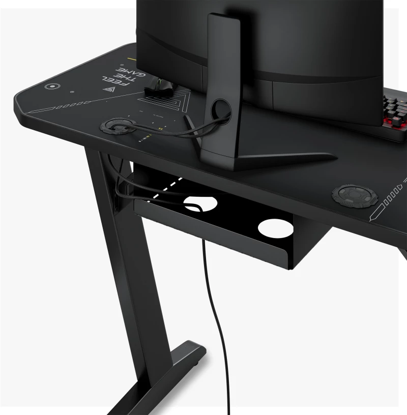 Gaming γραφείο SENSE7 Nomad Cybernetic Μαύρο 120x60 cm