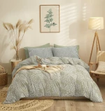 Σεντόνια Σετ Pansy Olive - Μονό Λάστιχο (1x165x260+1x105x200+30+1 μαξ. 50×70)
