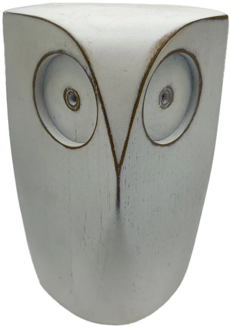 LIBERTA OWL L ΔΙΑΚΟΣΜΗΤΙΚΟ ΚΟΥΚΟΥΒΑΓΙΑ 7x7x14cm POLYRESIN ΛΕΥΚΟ