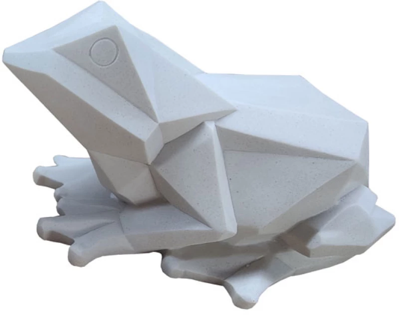 LIBERTA FROG A ΔΙΑΚΟΣΜΗΤΙΚΟ ΒΑΤΡΑΧΟΣ 25x16x14cm POLYRESIN ΛΕΥΚΟ