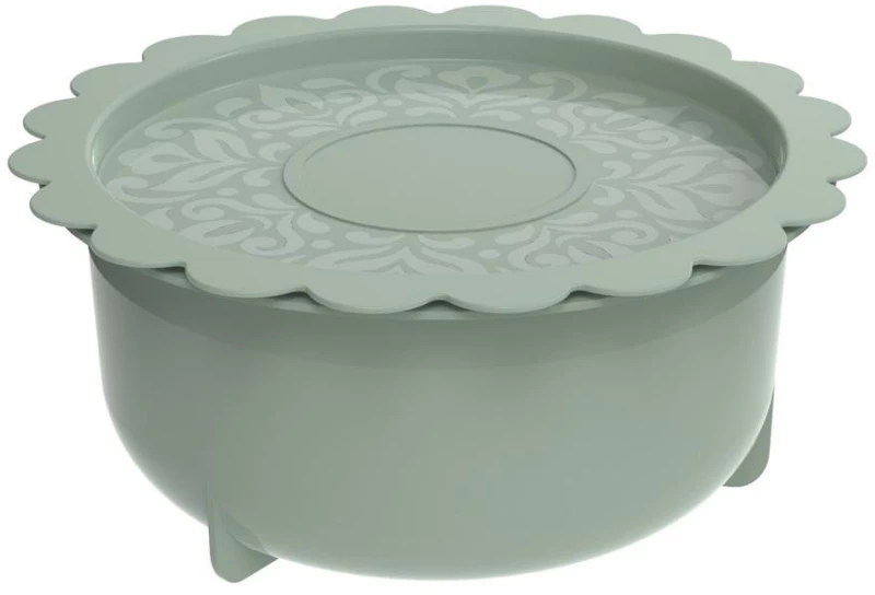 ΦΑΓΗΤΟΔΟΧΕΙΟ με ΚΑΠΑΚΙ 1.3lt - Φ20x8cm PIN-UP PI460-18/GREEN - BIESSE