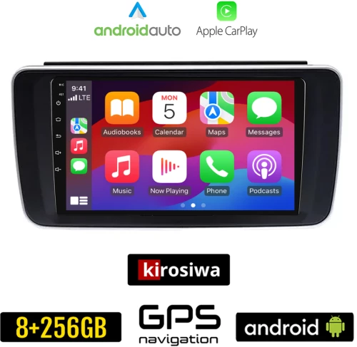 KIROSIWA NISSAN LEAF (μετά το 2018) Android οθόνη αυτοκίνητου 8GB + 256GB με GPS WI-FI (ηχοσύστημα αφής 9" ιντσών Android Auto Apple Carplay Youtube Playstore MP3 USB Radio Bluetooth Mirrorlink εργοστασιακή, 4x60W, AUX)