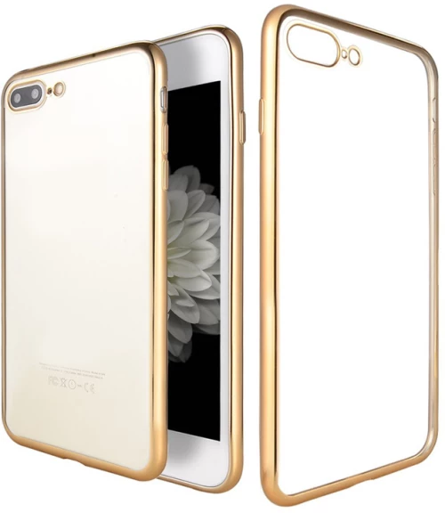 POWERTECH Θήκη Metal TPU για iPhone 7/8 Plus, Gold