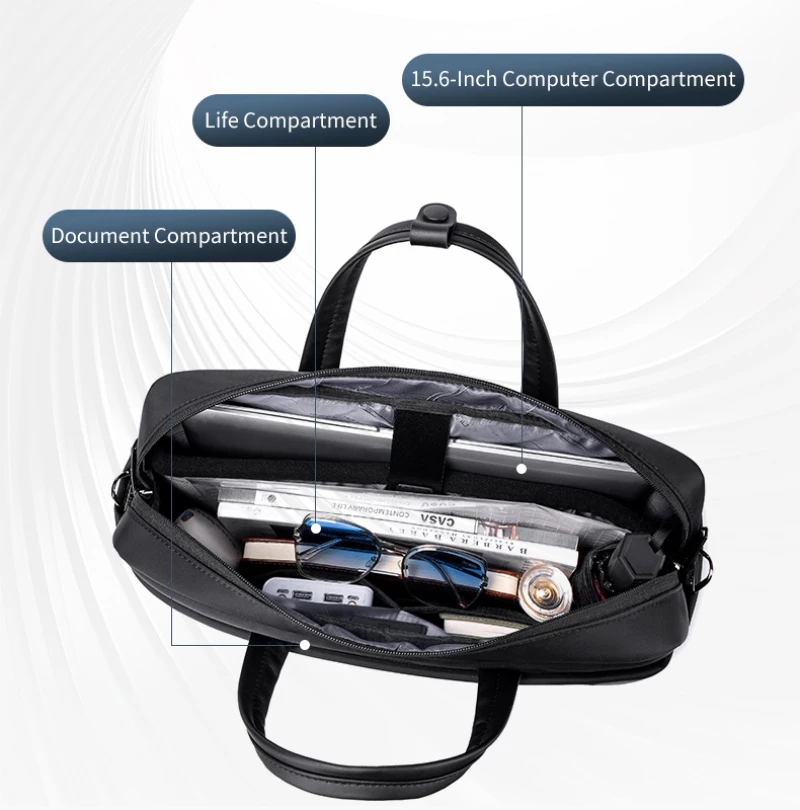 ARCTIC HUNTER τσάντα ώμου GWB00849 με θήκη laptop 15.6", 14L, μαύρη
