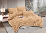 Κουβερτοπάπλωμα burble (170cm x 240cm   50cm x 70cm) ανοιχτό καφέ