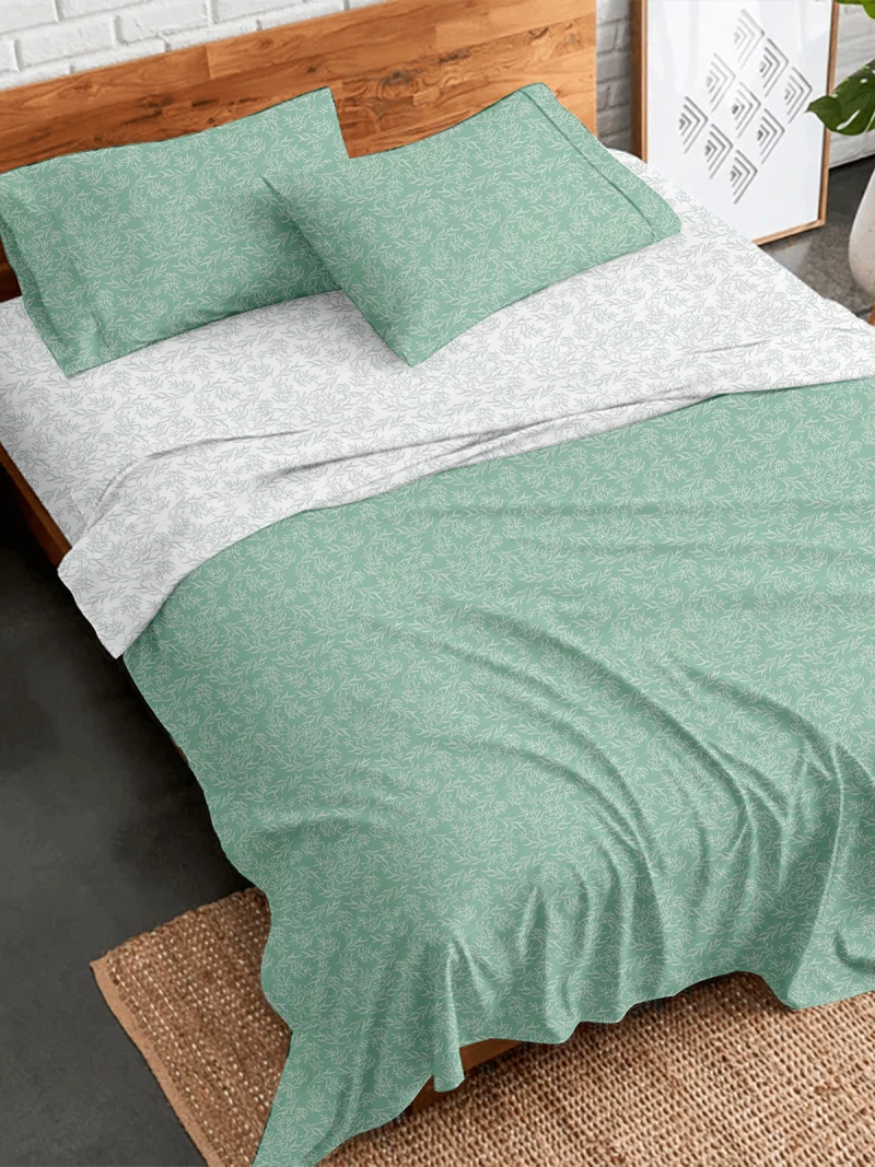 Σετ Σεντόνια Flannel 2052 Aqua Υπέρδιπλο με λάστιχο (170x205 30)